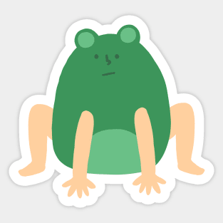 Frog with Legs | Cute | Weird | High Quality | Gift | Minimalist Sticker